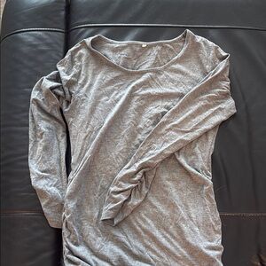 Maternity Gray Long Sleeve Women's Top